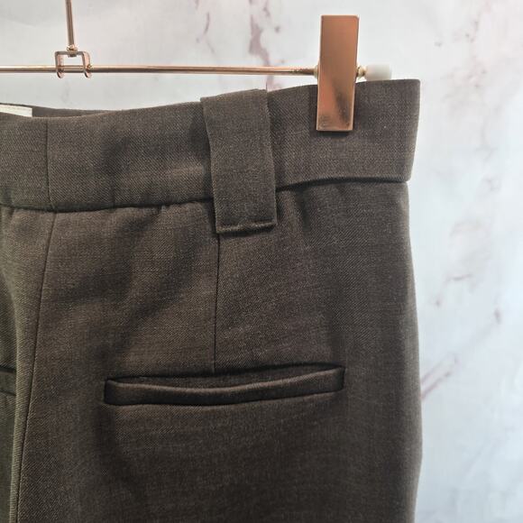 & Other Stories Pants Womens 6 Brown Chocolate High Rise Wide Leg Trouser Wool - Picture 10 of 11